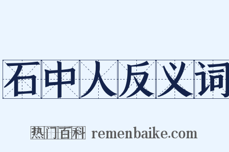 石中人反义词是什么意思的图片